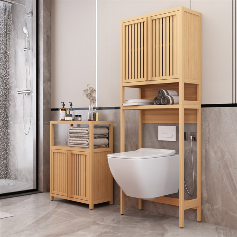 Support de toilette, salle de bain indépendante, salle de lavage, peu encombrant,  , Brun