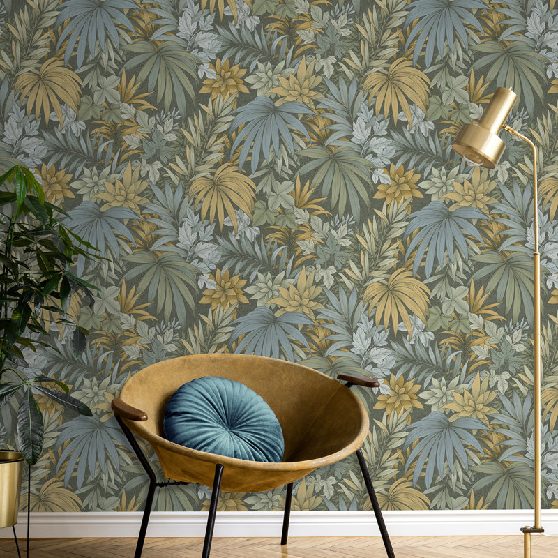 Papier peint mousse Allure Jungle, Vert