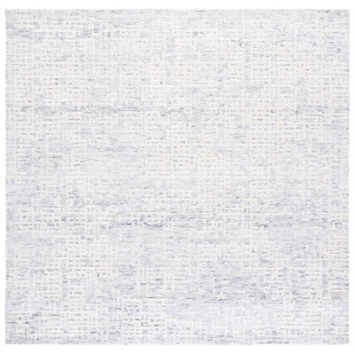 Ebony Hand Tufted Wool;Cotton No Pattern Rug