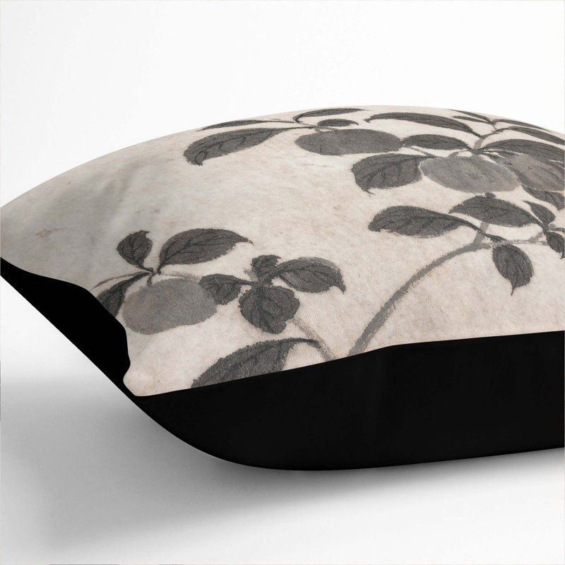 Square Throw Cushion, 40cm H x 40cm W x 15cm D, Black