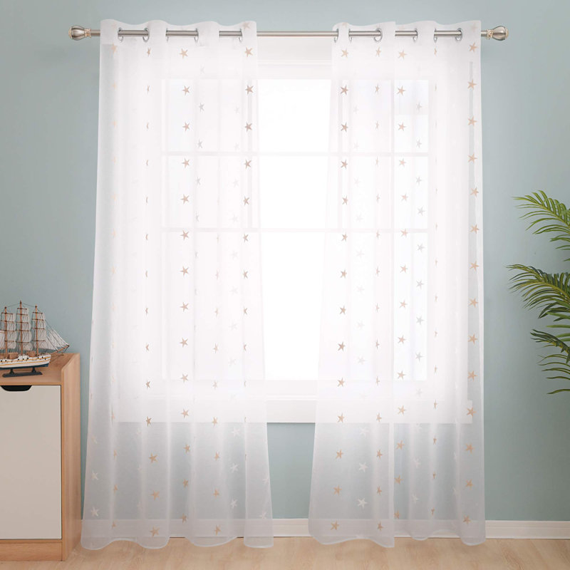 Eliga Sheer Pair, Linen, Width 140 x Drop 183cm
