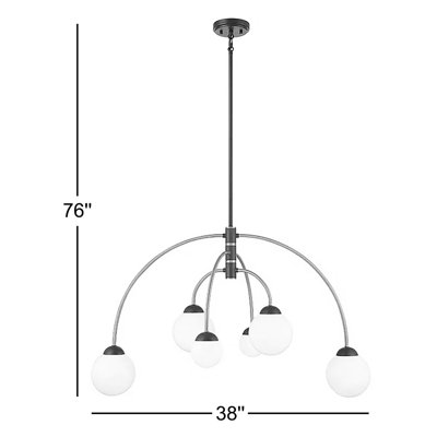 Everard 6 - Light Dimmable Chandelier