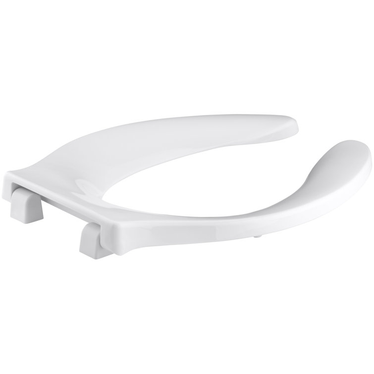 Stronghold Elongated Toilet Seat with Integrated Handle and Quiet-Close Check Hinge
