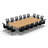 Rectangle 18 Person 80'' L Training Table and Chair Set with Casters-86134223