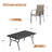 6-Person Patio Dining Set with 63" Rectangular Dining Table and 6 Stackable PVC-coated polyester Chairs-1293837182
