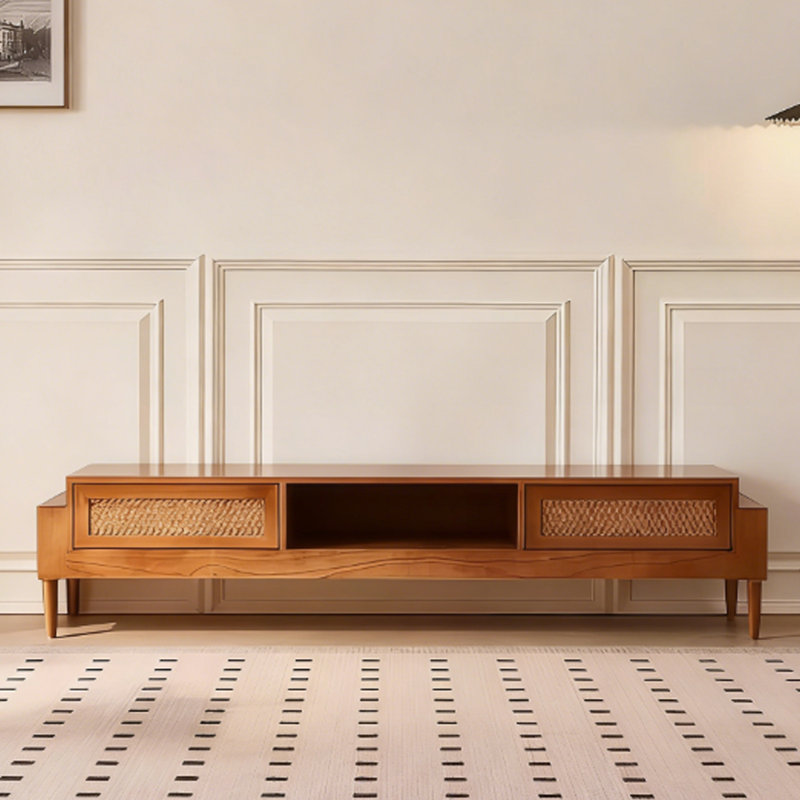 Meuble télé moderne en bois massif brun