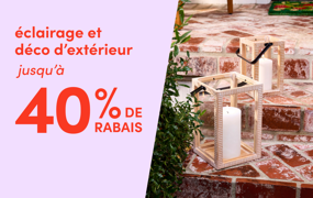 éclairage et déco d'extérieur en solde