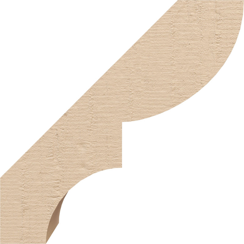 Attelle de genou en faux bois Timberhane cèdre brut, l 3 po x P 6 po x H 6 po, H 6 po x l 3 po x P 6 po