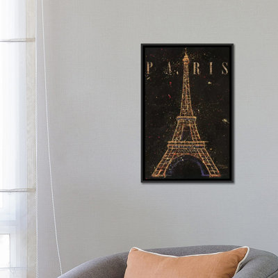 «Cities at Night I», art textuel sur toile tendue