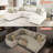 7-Piece U-Shaped Sectional Sofa Bed Pull Out Sleeper Couch With Storage Ottoman-1197522538