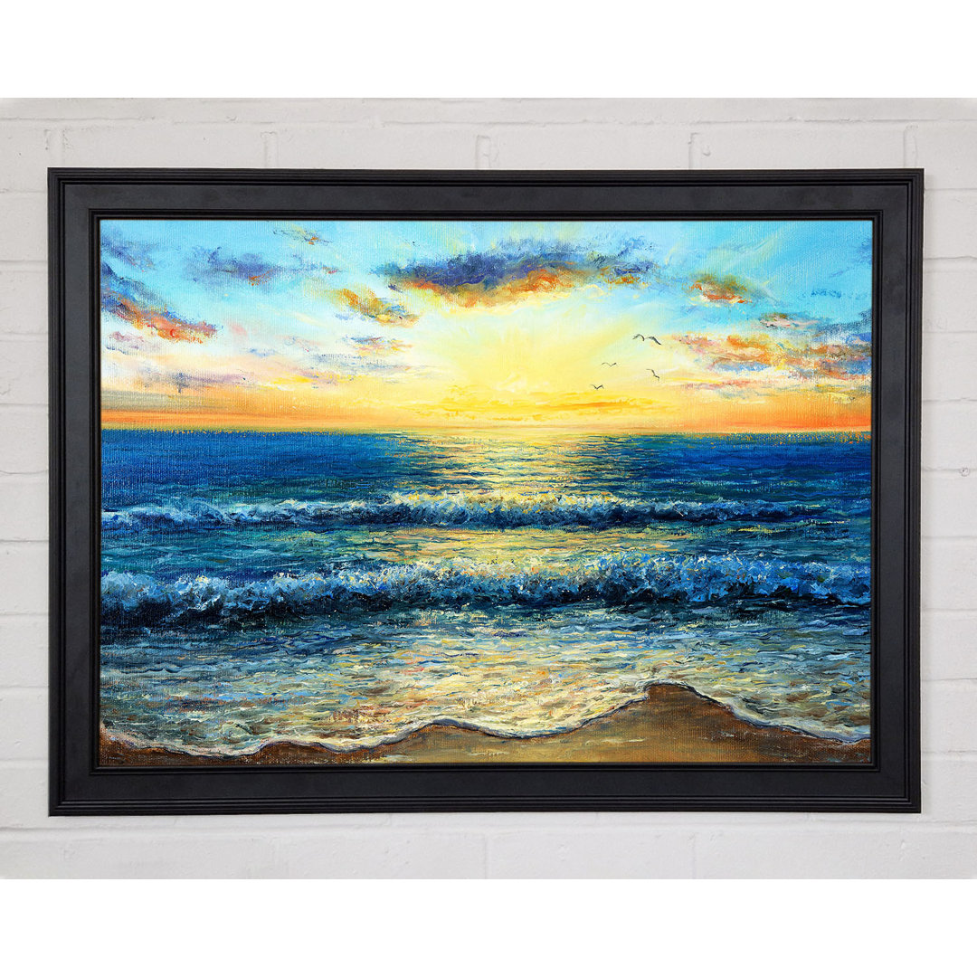 Gerahmtes Leinwandbild Painting Of The Perfect Sunset