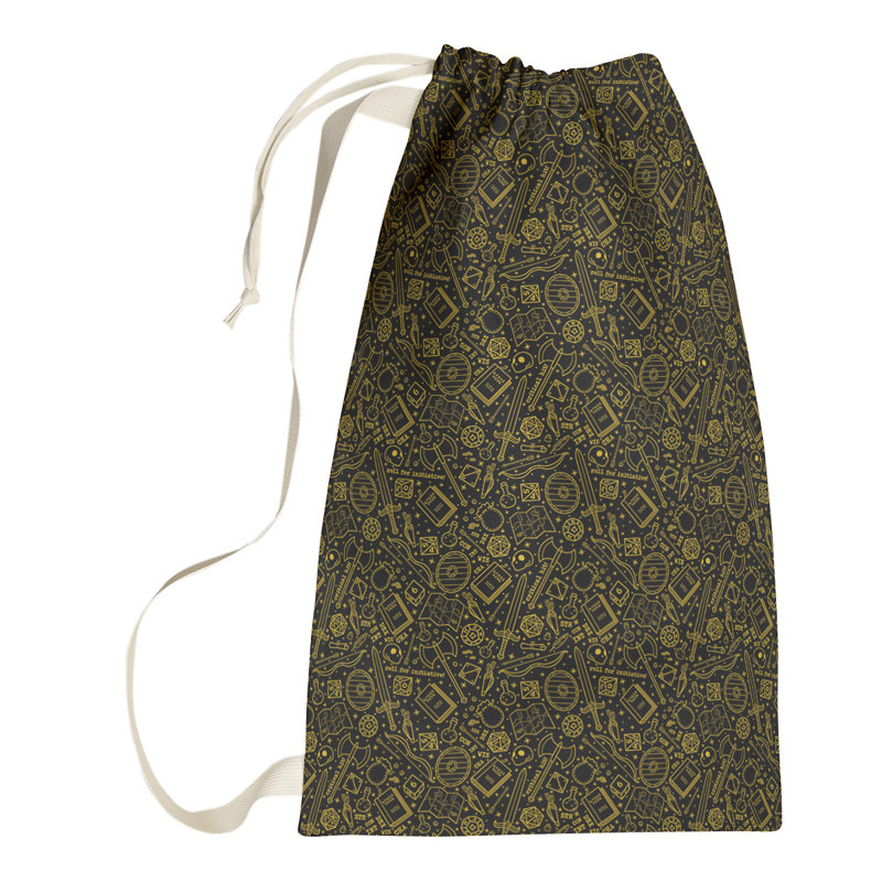 Sac à linge RPG, Petit (H 64 po x l 20 po x P 1,5 po), Noir/jaune