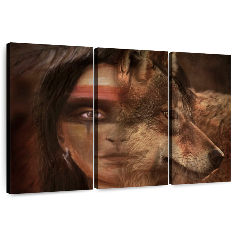 Leisha Wolf Brother, 42" H x 65" W