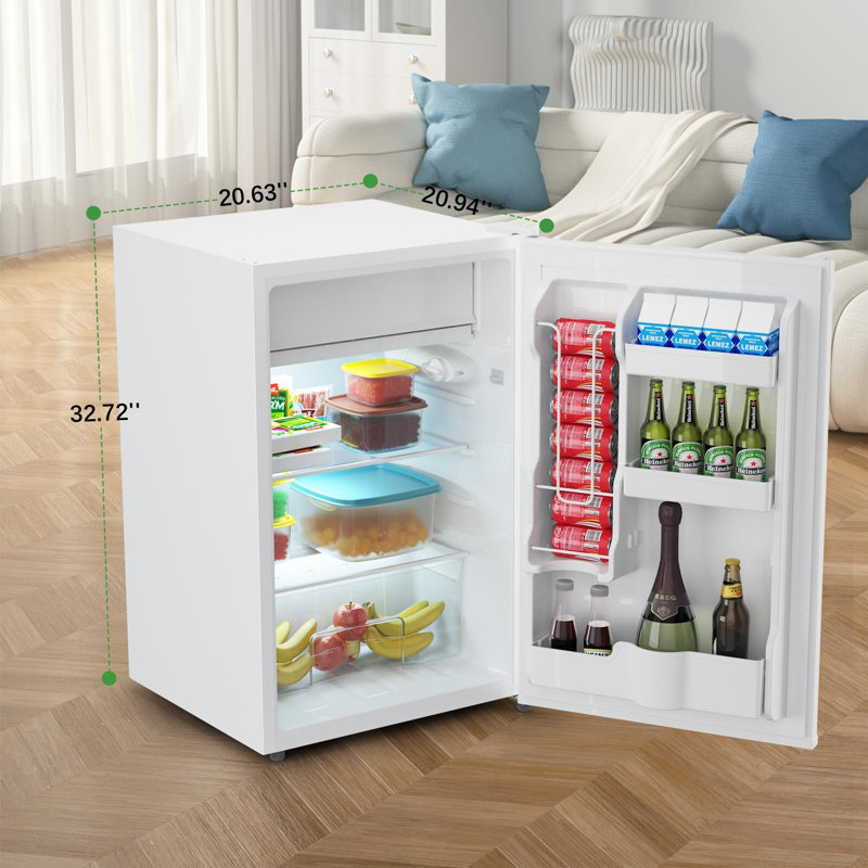 Mini réfrigérateur Zstar 22 po 4,3 pieds cubes, Blanc