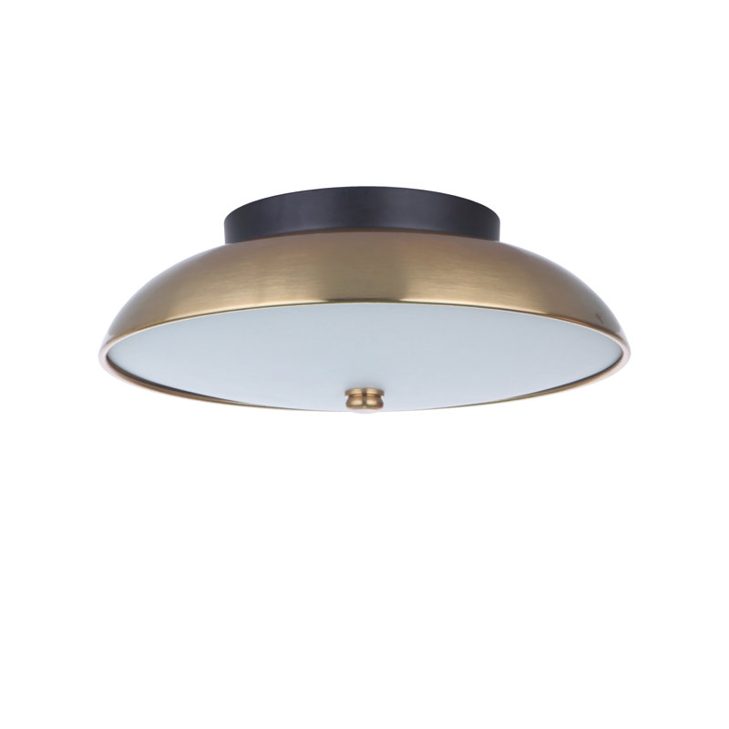 Soul Acrylic LED Flush Mount, 3.5" H x 10.5" W x 10.5" D, Brass