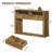 Farmhouse Entryway Table, Console Table With 2 Drawers, 2 Compartments And Bottom Shelf, Farmhouse Style Sofa Table-1882458977