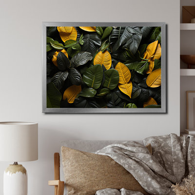 Orange Grey Plants Field Vibrant - Floral Wall Decor