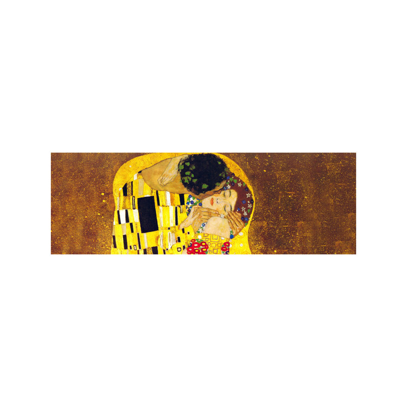 The Kiss by Gustav Klimt - Wrapped Canvas Panoramic Painting, 121.92 cm H x 40.64 cm W x 1.91 cm D