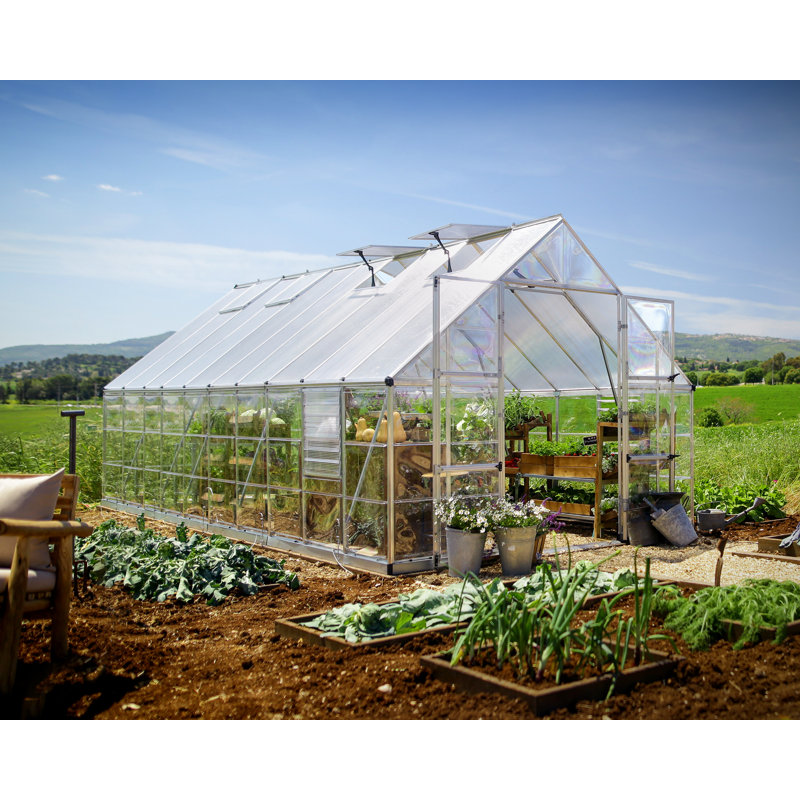 Palram Canopia 10' x 20' Silver Polycarbonate Greenhouse