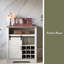 Armoire de rangement Farmhouse avec porte de grange coulissante et tablette à vin, petite armoire de rangement