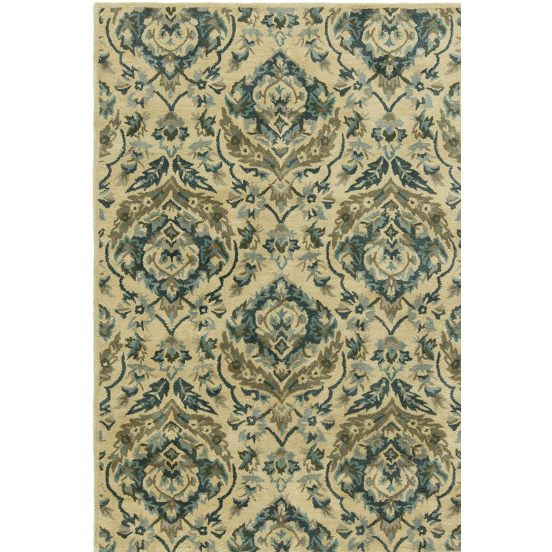 Katlyn Wool Damask Indoor Rug, Rectangle 7'6" x 9'6"
