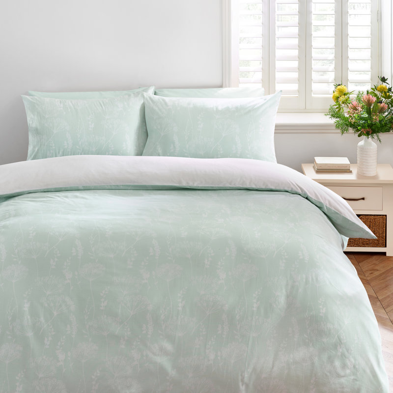Meadowsweet Floral Reversible Duvet Cover Set, King