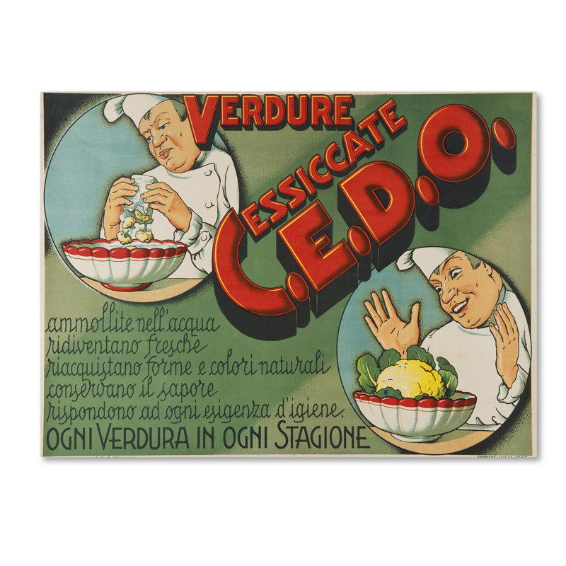 « italien legumes », reproduction d’impression sur toile tendue, H 24 po x l 32 po