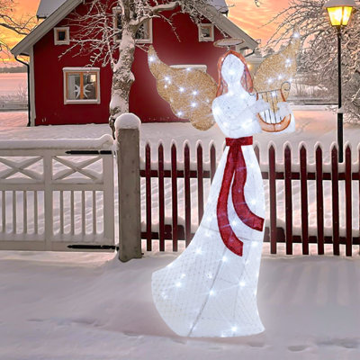  Ange illuminé 5 pi avec lumières DEL Harp