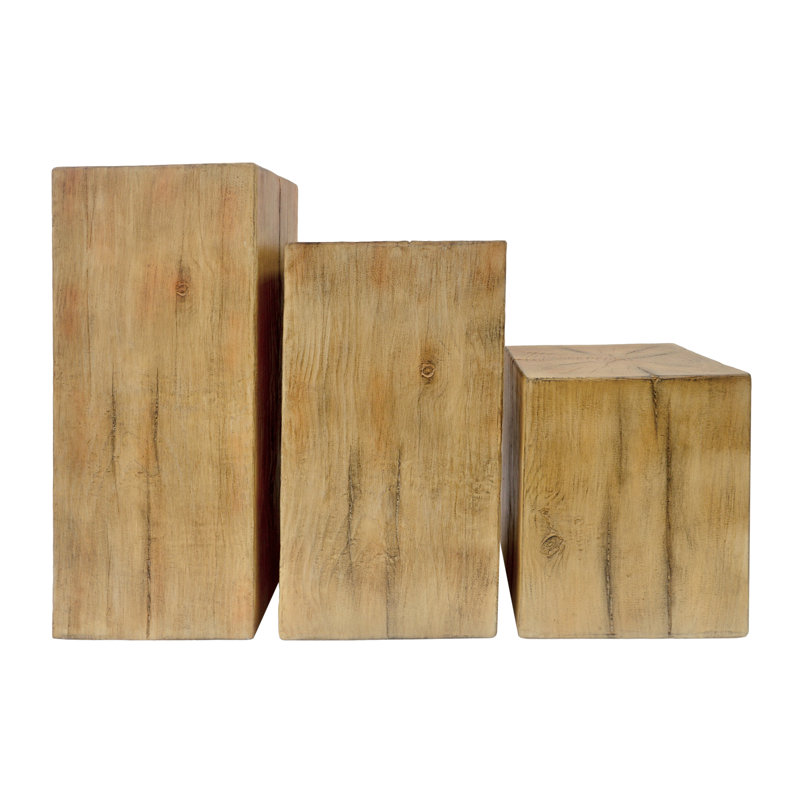 Outdoor Side Table Set, Natural