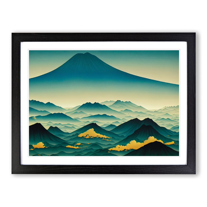 Soulful Mountain Landscape - Framed Print, Black, 46cm H x 64cm W x 2cm D