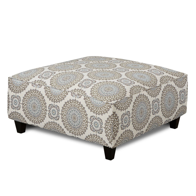 Repose-pieds Caryssa, Mélange de polyester gris / beige