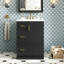 Meuble-lavabo de salle de bain avec lavabo, 2 tiroirs et porte à fermeture douce-918207571