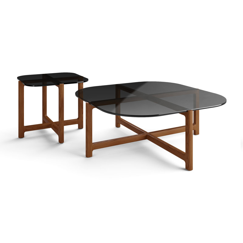 Quarry Coffee Table, Vintage Smoke Performance, Walnut