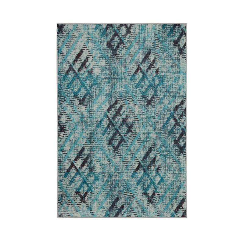 Premium Woven Carpet, 2.6 x 4.0 Feet | 100% Polyester, Antibacterial, Non-Slip Underside | 3D Digital Printing, Machine Washable, Pile Height: 0.04 in | Ideal for Living Room, Bedroom, and Home Decor