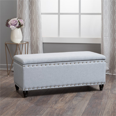 Ridder Storage Ottoman, Bench with Nailhead Accents