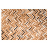 De Los Bosques Cowhide Chevron Area Rug in Sandy Brown
