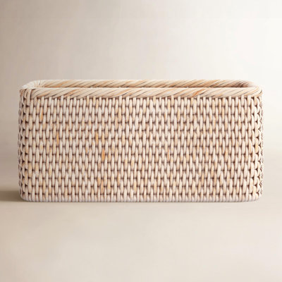 Albina Handwoven Wicker and Rattan Decorative Basket
