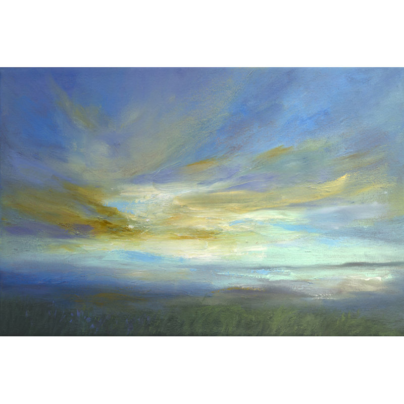 «Kiss of Light II» par Sheila Finch - peinture sur toile tendue, H 8 po x l 12 po
