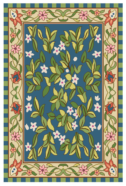 Tapestry Floral Rug, Rectangle 2'3" x 3'9"