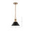 Luminaire suspendu conique à 1 lumière Rodarte-1773667695-1773667683