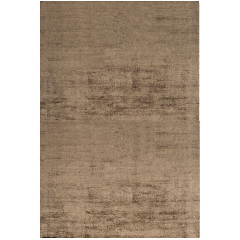 Tapis brun en viscose fait à la main Endora, Rectangle 9 pi x 12 pi