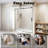 56-60" W X 76" H Frameless Shower Door, Magnetic Sliding Glass Shower Door, 5/16"(8mm) Thick Tempered Glass, Leak-proof Seals, Stainless Steel Hardware, Easy-clean Nano Coating, Matte Black