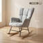 HOMCOM Rocking Chair with Side Pockets Wingback Rocker Chair-613447189