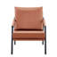 Chaise d'appoint moderne en similicuir avec structure en métal robuste et conception ergonomique-132896368