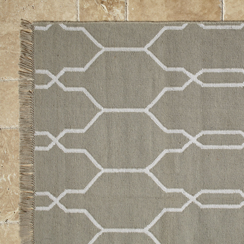 Tapis intérieur / extérieur gris Painesville, Rectangle 3 pi 6 po x 5 pi 6 po