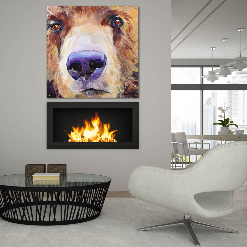 Art mural en verre acrylique épique «Sniffer» par Pat Saunders-White, 36 po x 36 po, H 36 po x l 36 po