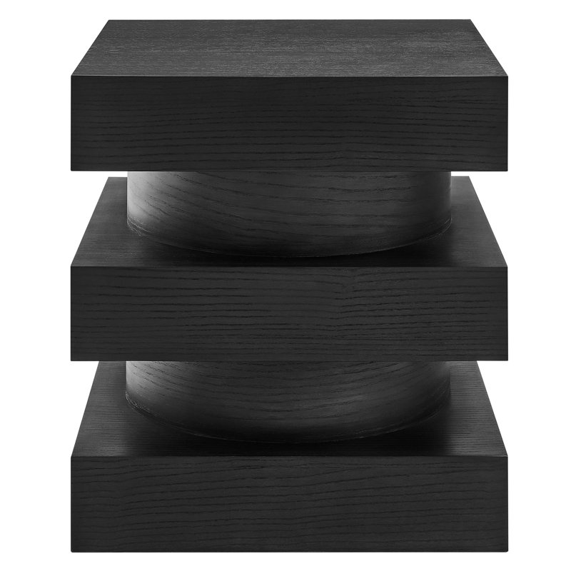 Perpetuate Totem End Table, Black