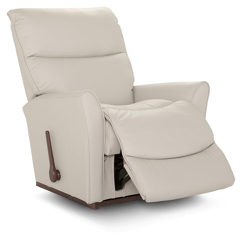 Rowan Manual Leather Match Rocking Recliner, Beige
