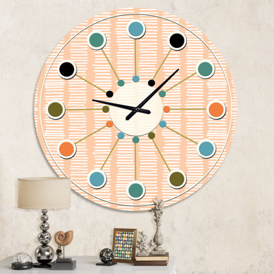Horloge murale rétro Mid-Century