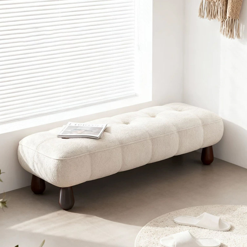 Banc rembourré Modern, H 15,75 po x l 55,12 po x P 17,72 po